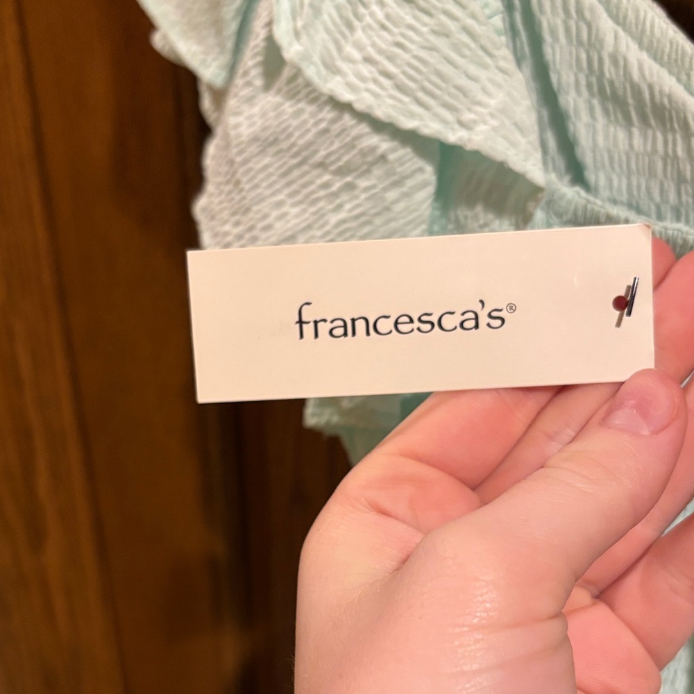 Francesca's Collections Light Green Ruffle Mini Dress - Picture 7 of 7